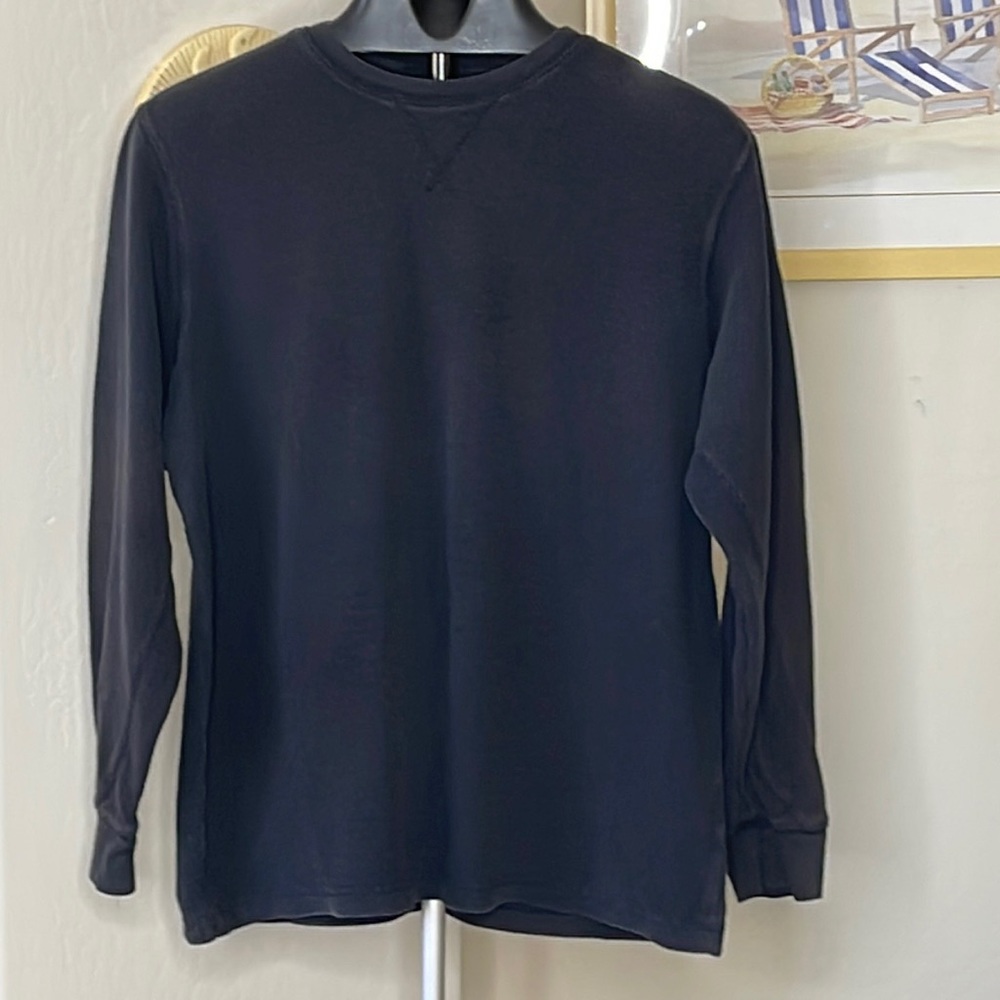 Vintage Old Navy Faded Black Thermal Shirt Size Medium